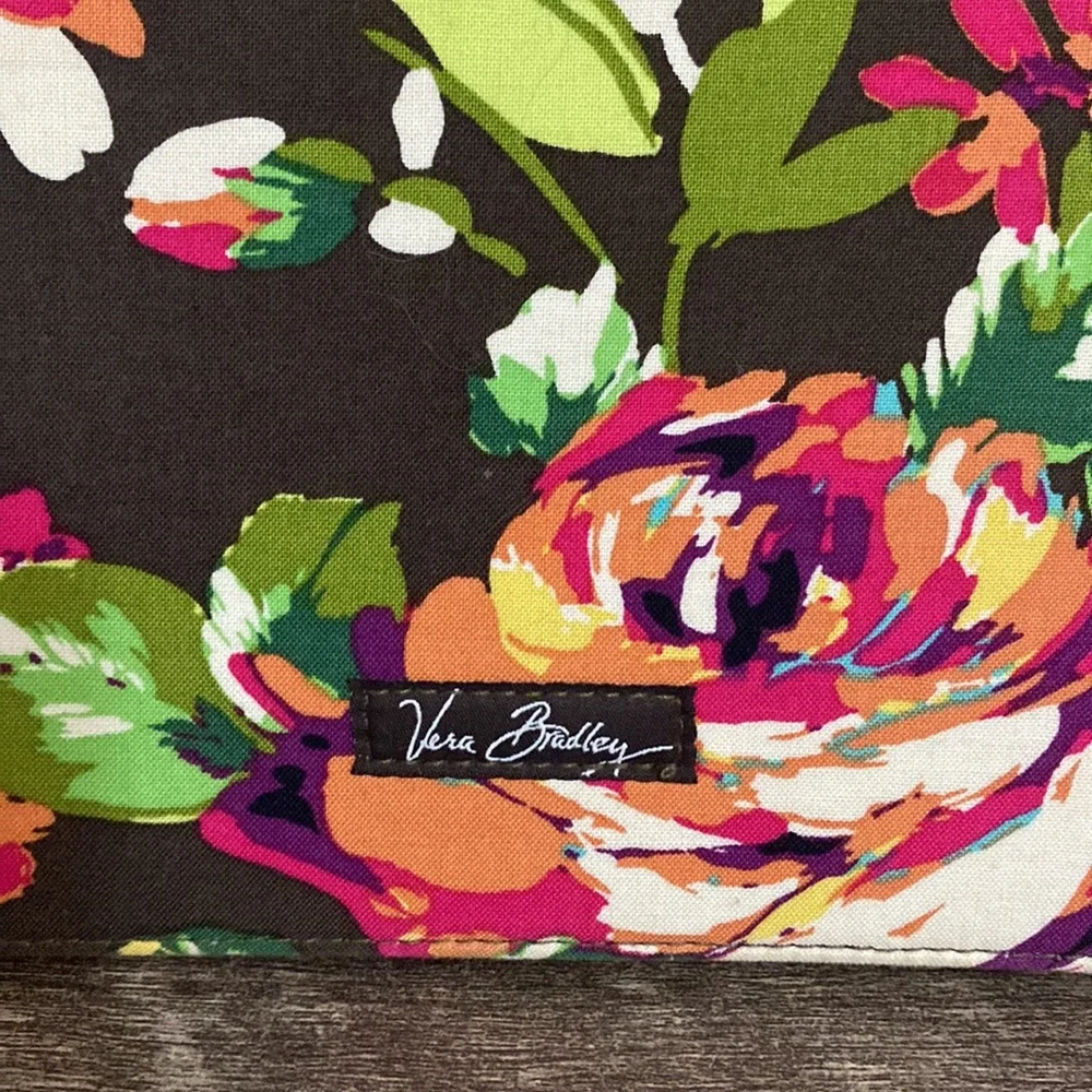 Vera Bradley IPAD case brown floral pink interior